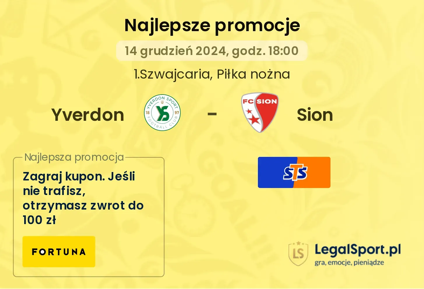 Yverdon - Sion promocje u bukmacherów