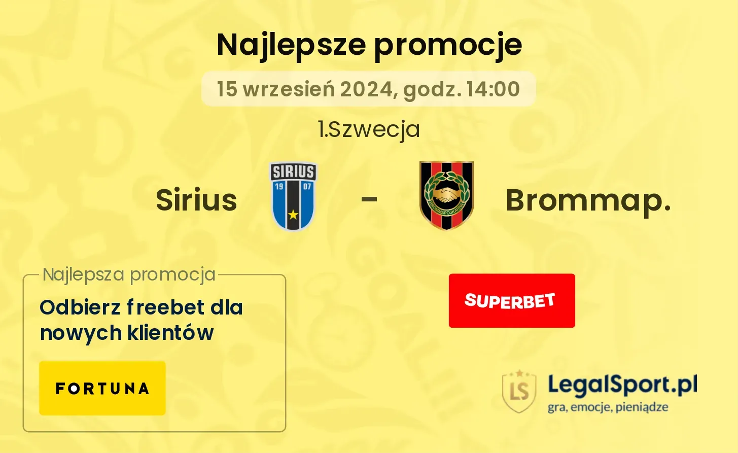 Sirius - Brommap. promocje bonusy na mecz