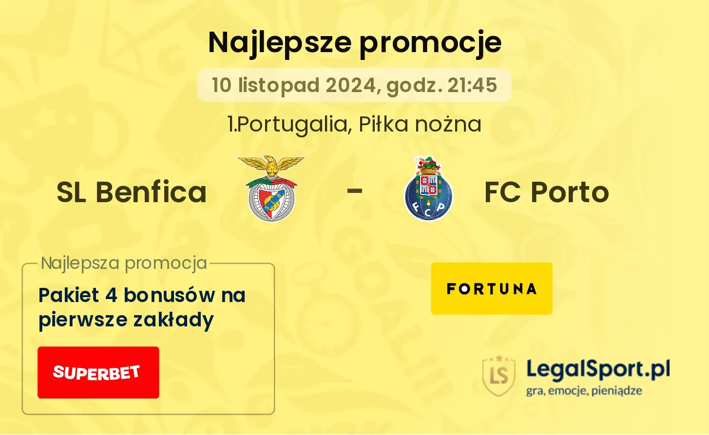 SL Benfica - FC Porto promocje bonusy na mecz