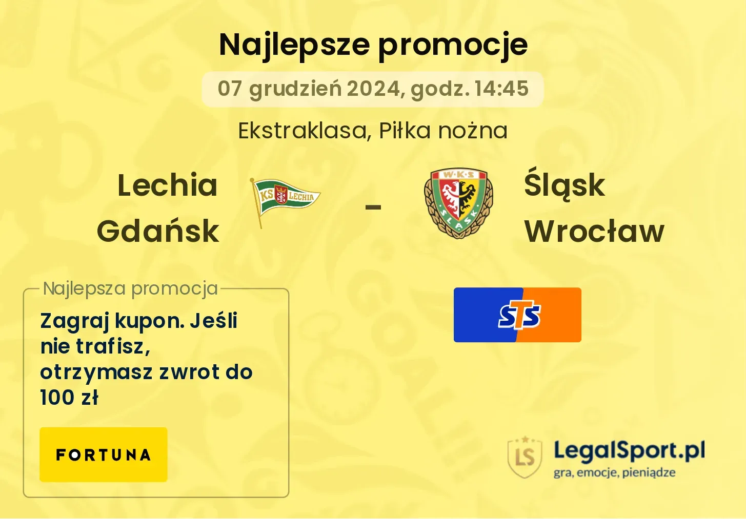 Lechia Gdańsk - Śląsk Wrocław promocje u bukmacherów