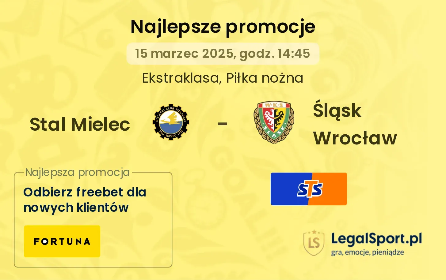 Stal Mielec - Śląsk Wrocław promocje bukmacherskie