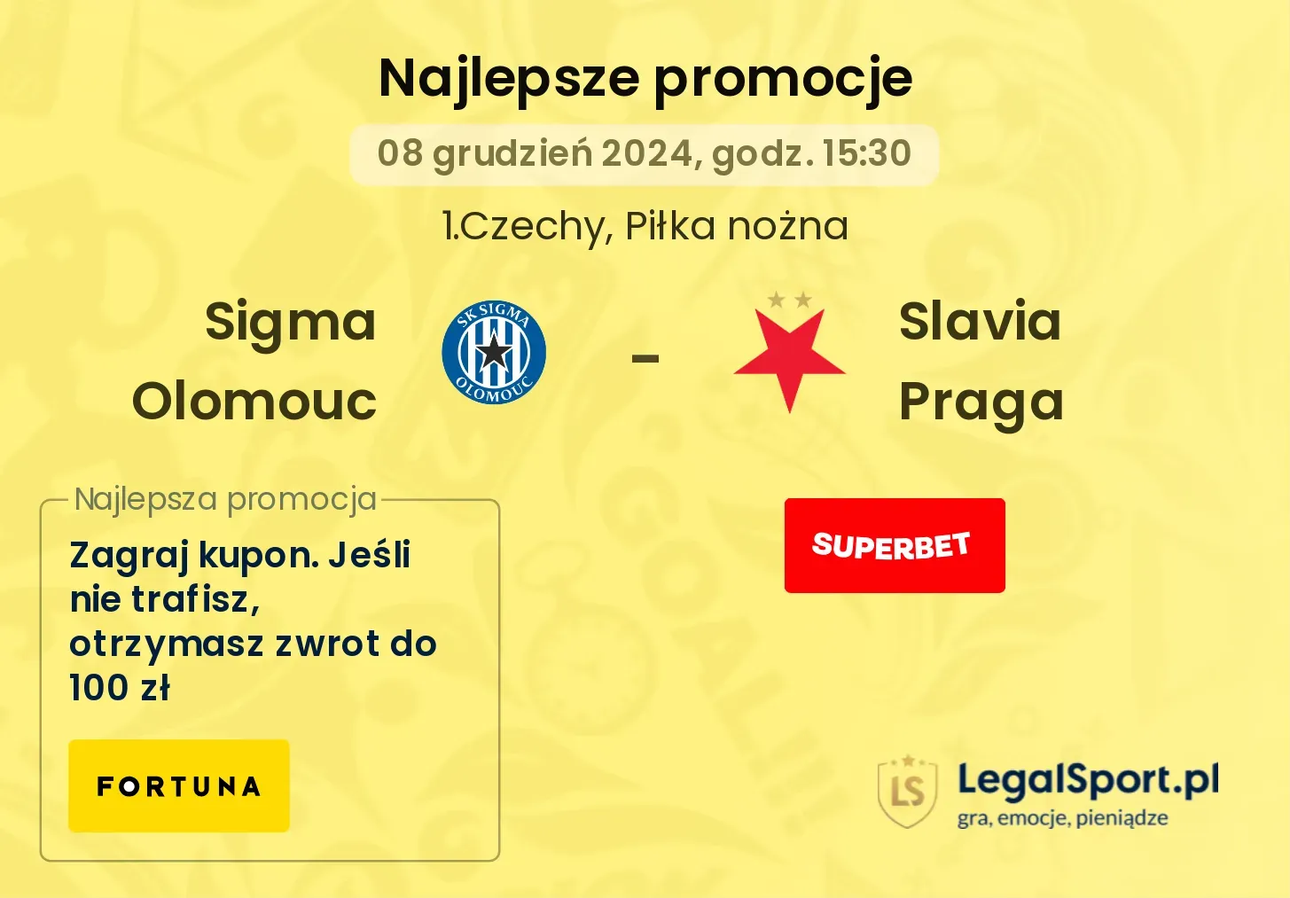 Sigma Olomouc - Slavia Praga promocje u bukmacherów