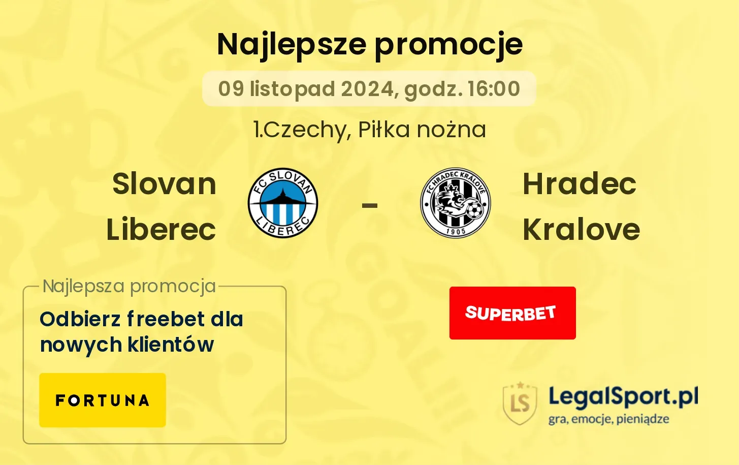 Slovan Liberec - Hradec Kralove promocje bonusy na mecz