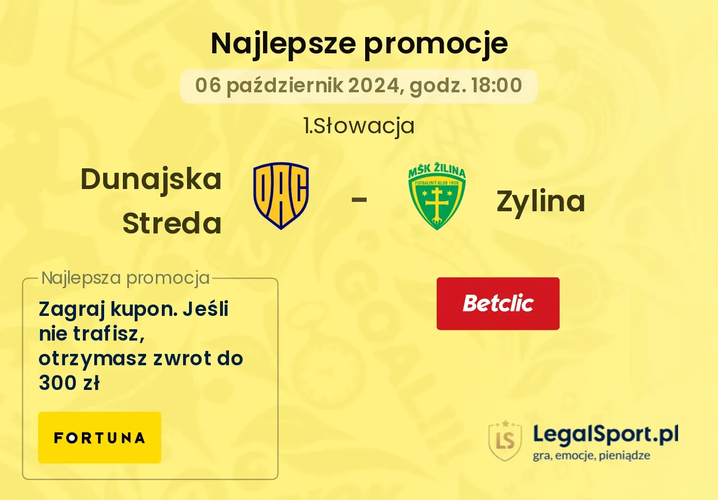 Dunajska Streda  - Zylina promocje bonusy na mecz