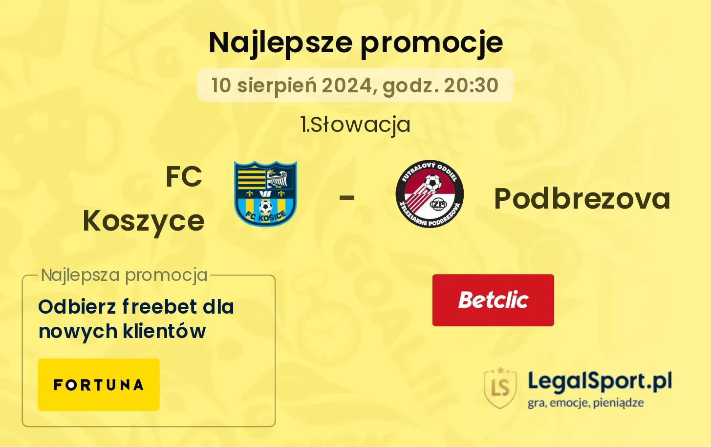 FC Koszyce - Podbrezova promocje bonusy na mecz