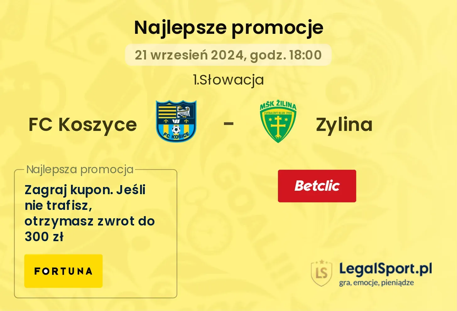 FC Koszyce - Zylina promocje bonusy na mecz