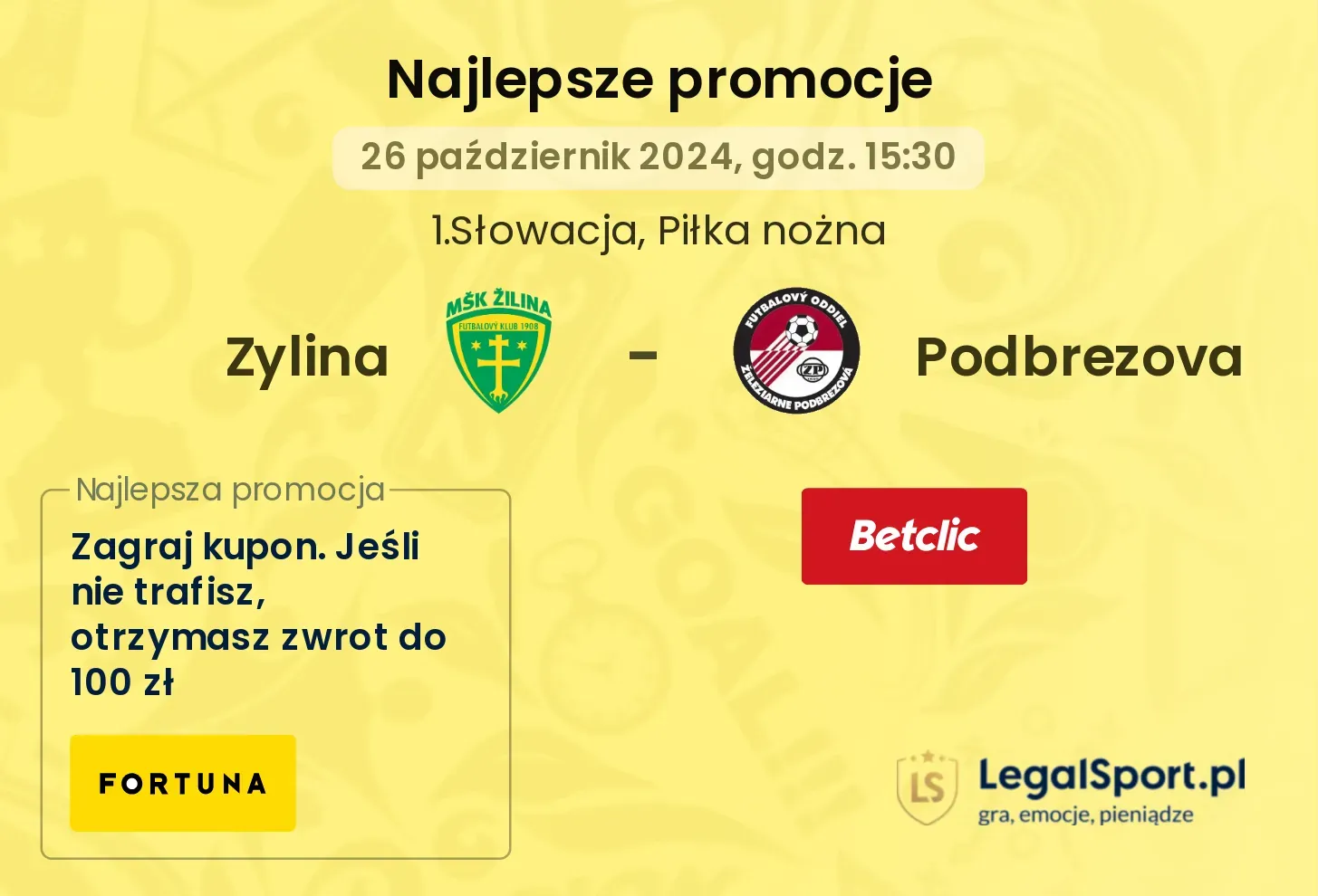 Zylina - Podbrezova promocje bonusy na mecz