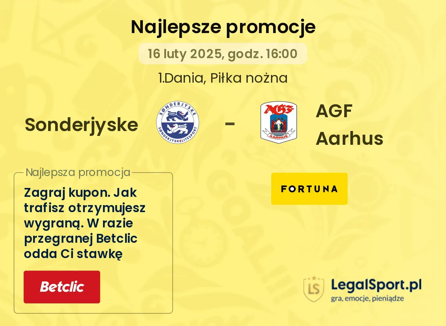 Sonderjyske - AGF Aarhus promocje bonusy na mecz