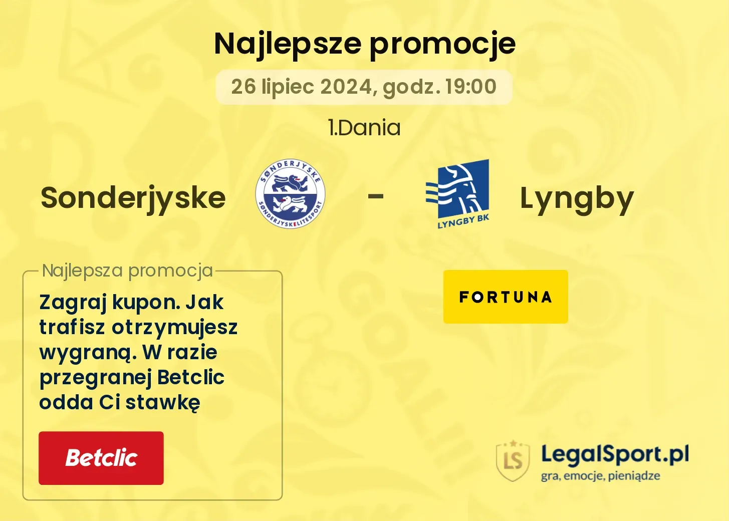 Sonderjyske - Lyngby promocje bonusy na mecz