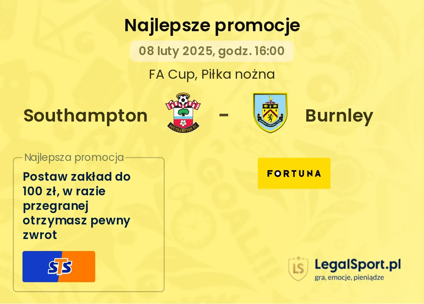 Southampton - Burnley promocje bonusy na mecz