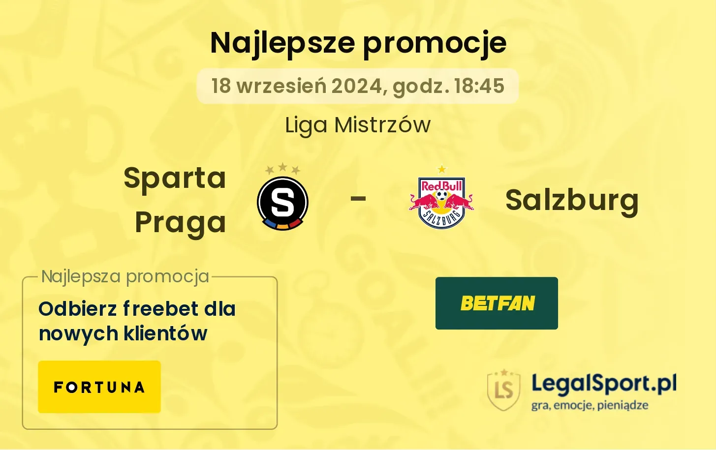 Sparta Praga - Salzburg promocje bonusy na mecz