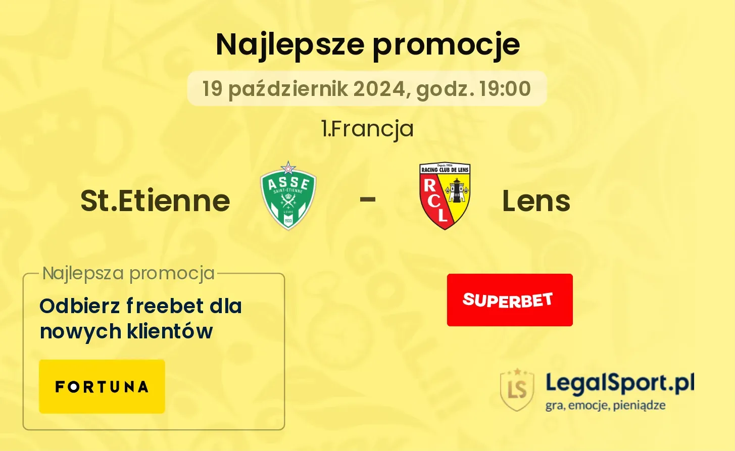 St.Etienne - Lens promocje bonusy na mecz