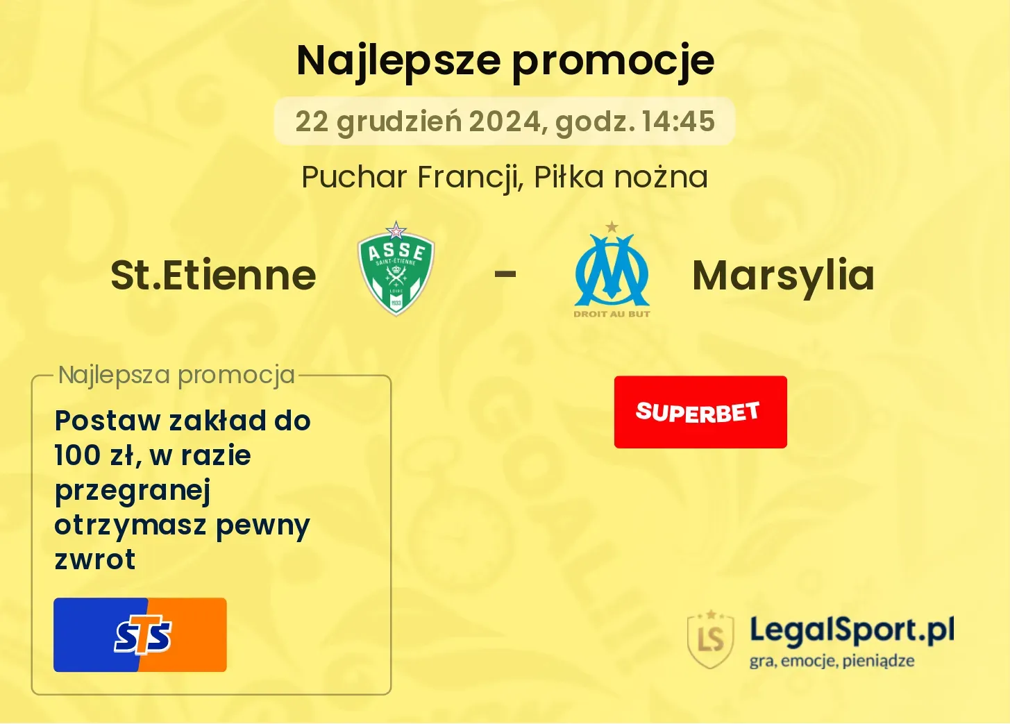 St.Etienne - Marsylia promocje u bukmacherów