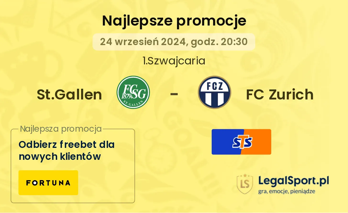 St.Gallen - FC Zurich promocje bonusy na mecz