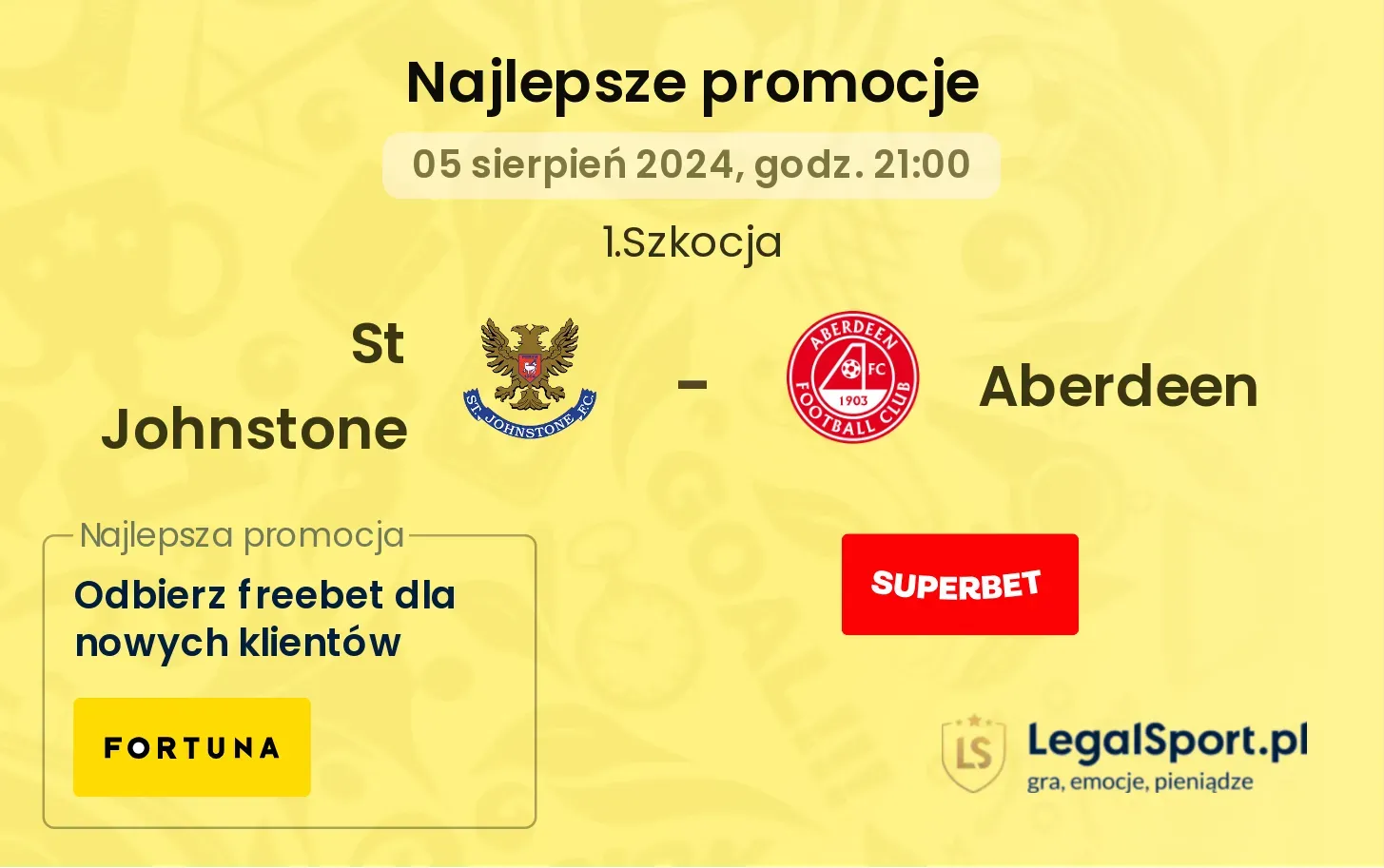 St Johnstone - Aberdeen promocje bonusy na mecz