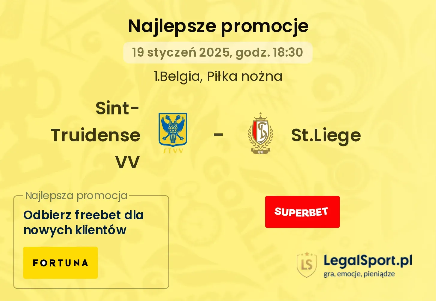 Sint-Truidense VV - St.Liege promocje bukmacherskie