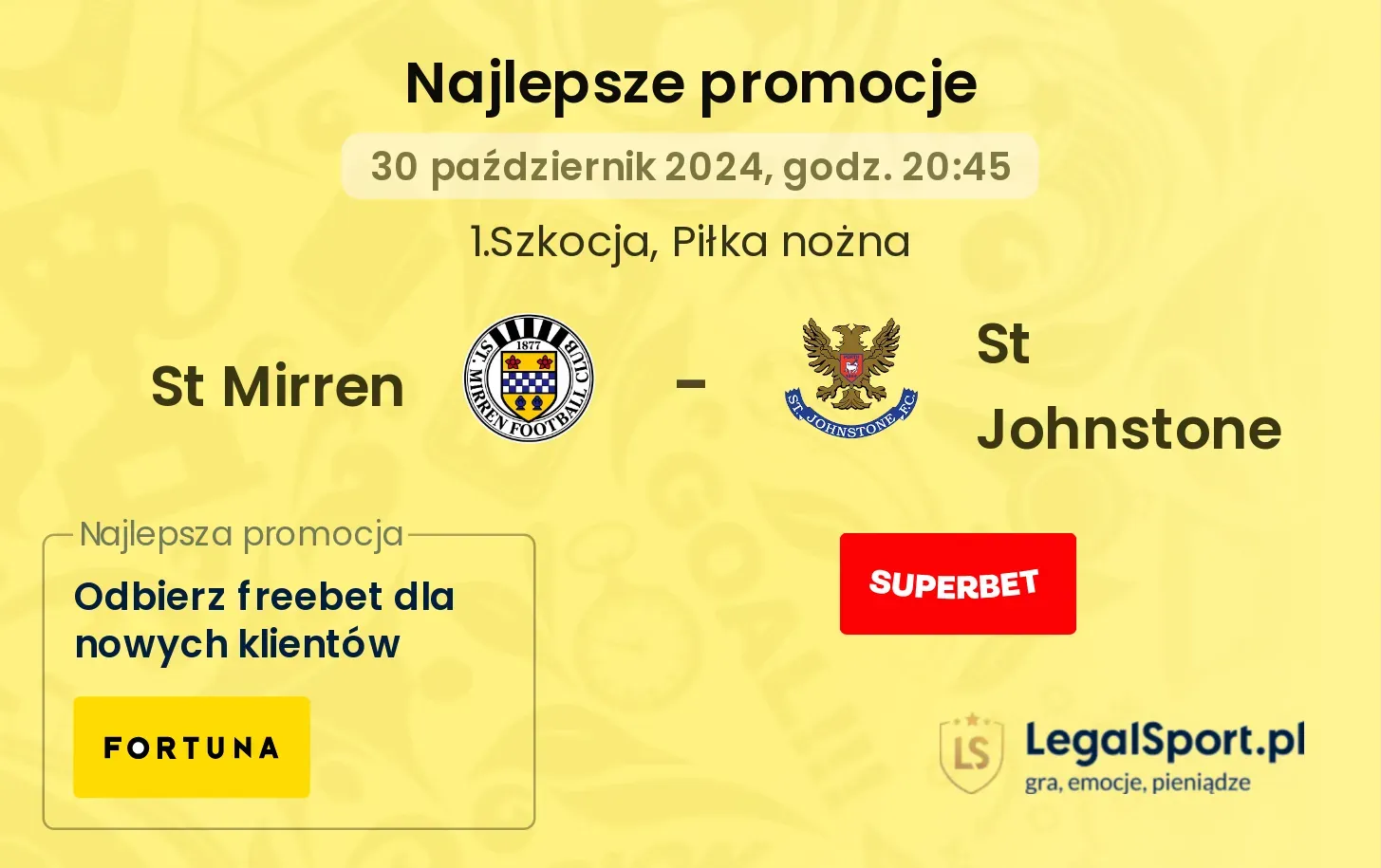 St Mirren - St Johnstone promocje bonusy na mecz