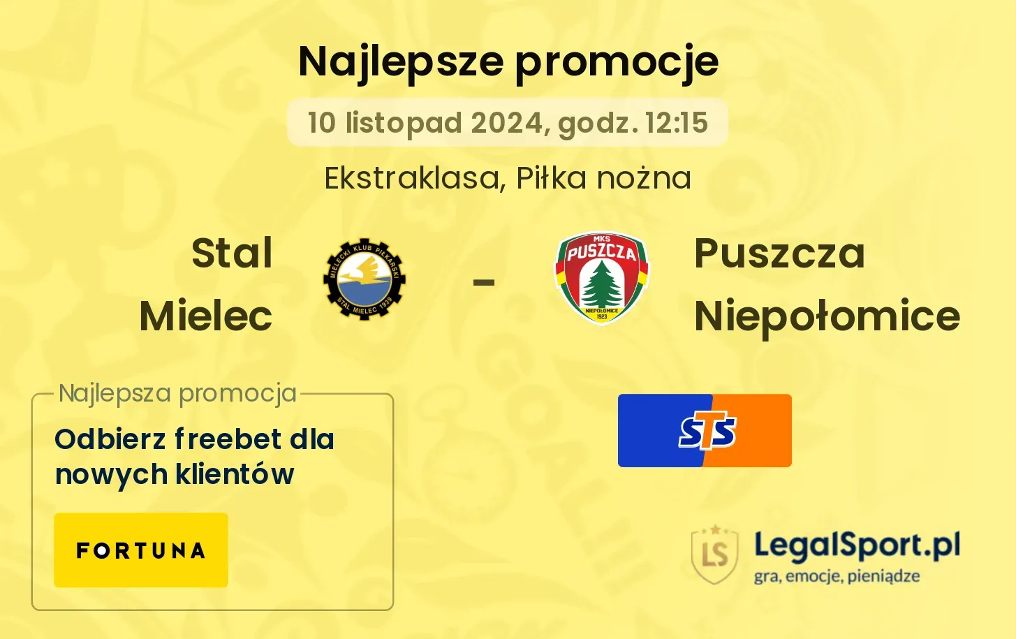 Stal Mielec - Puszcza Niepołomice promocje bonusy na mecz