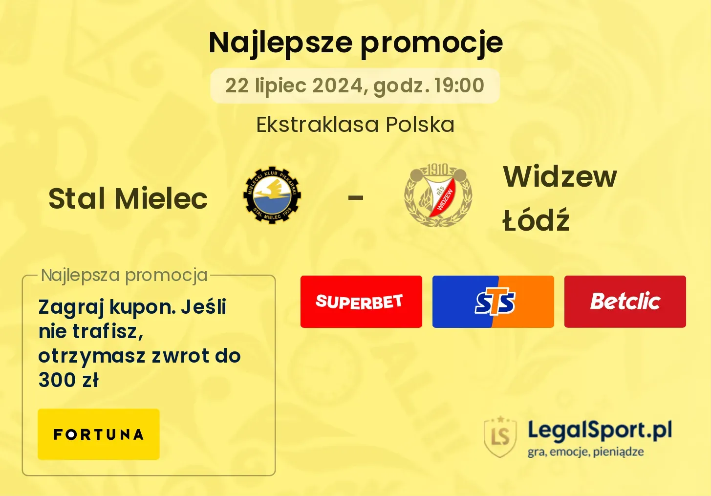 Stal Mielec - Widzew Łódź promocje bonusy na mecz