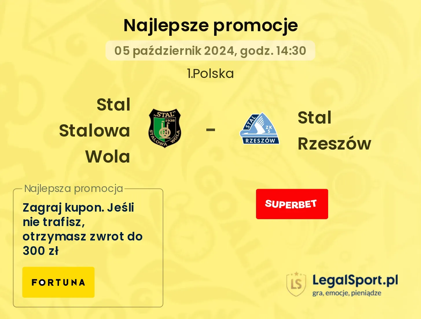 Stal Stalowa Wola - Stal Rzeszów promocje bonusy na mecz