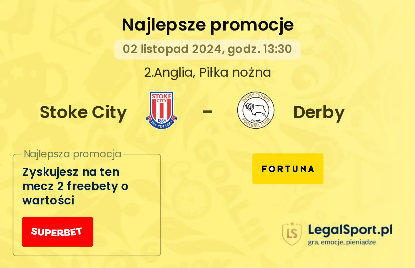 Stoke City - Derby promocje bonusy na mecz