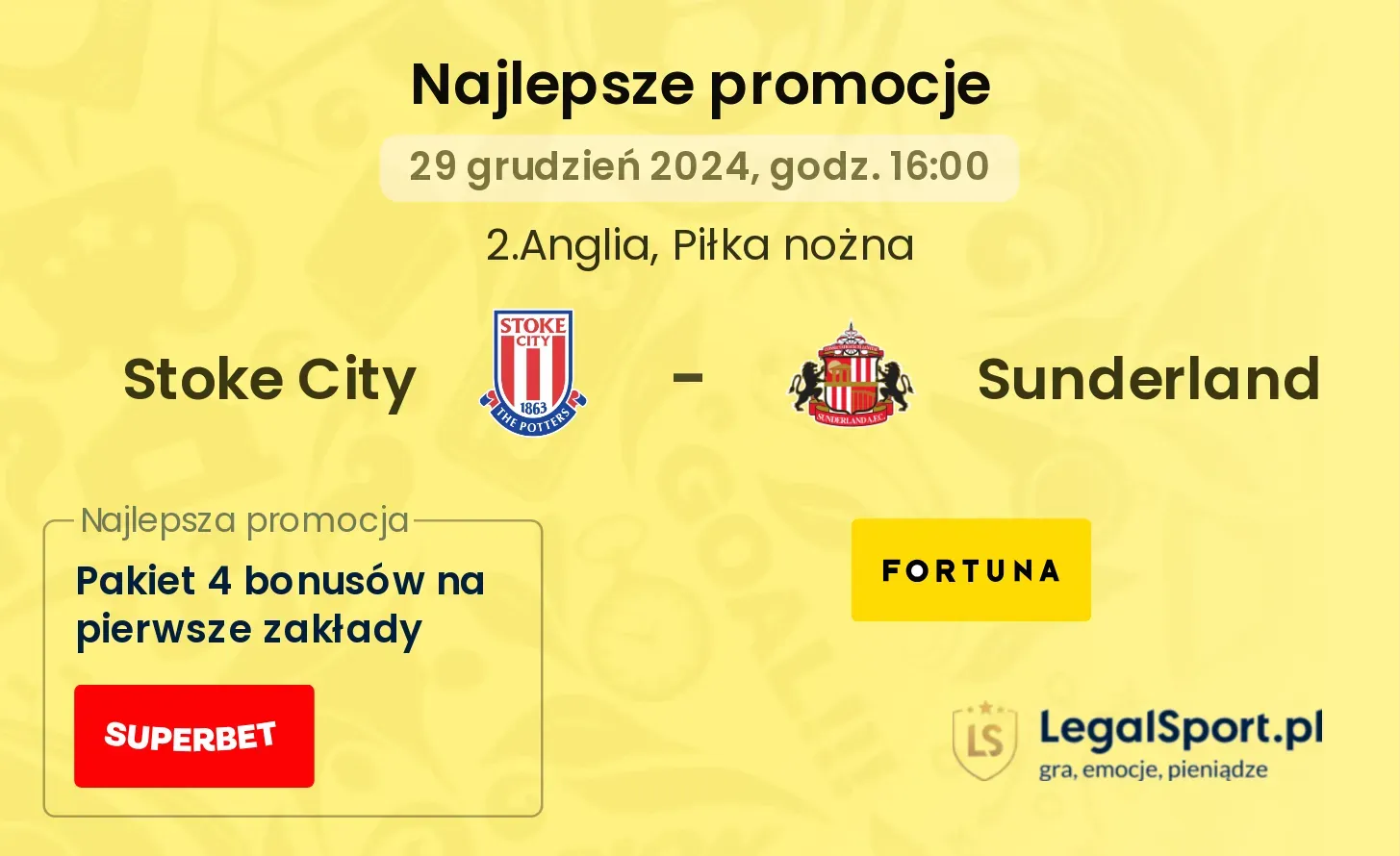 Stoke City - Sunderland promocje bukmacherskie