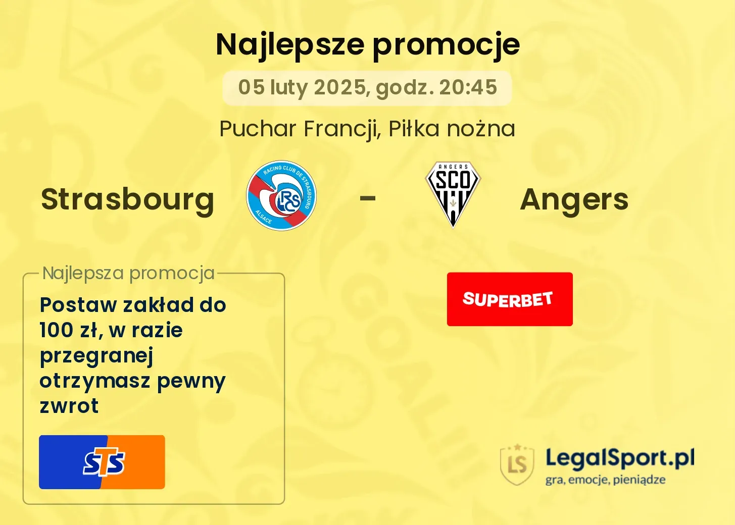 Strasbourg - Angers promocje u bukmacherów