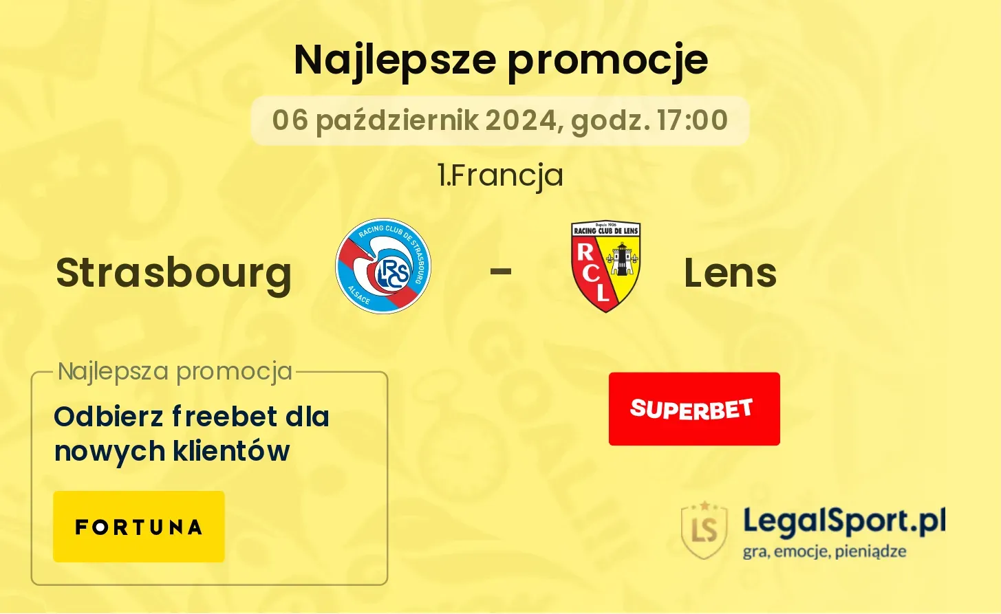 Strasbourg - Lens promocje bonusy na mecz