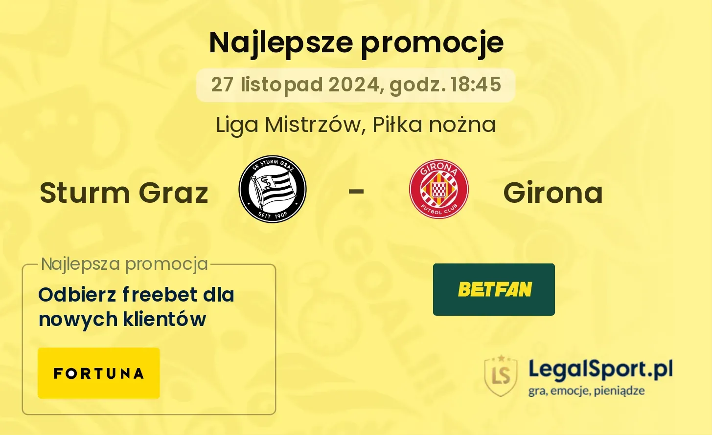 Sturm Graz - Girona promocje bonusy na mecz