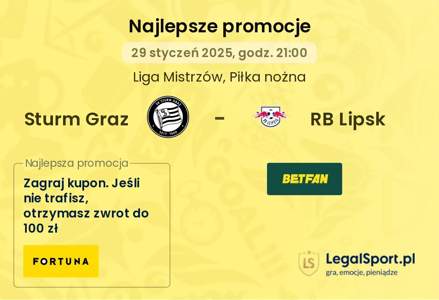 Sturm Graz - RB Lipsk promocje bonusy na mecz