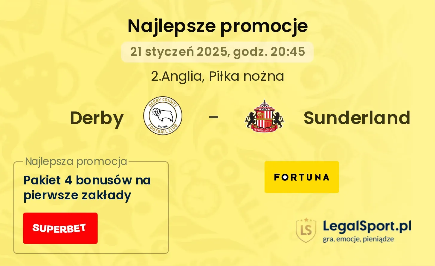 Sunderland - Derby promocje bonusy na mecz