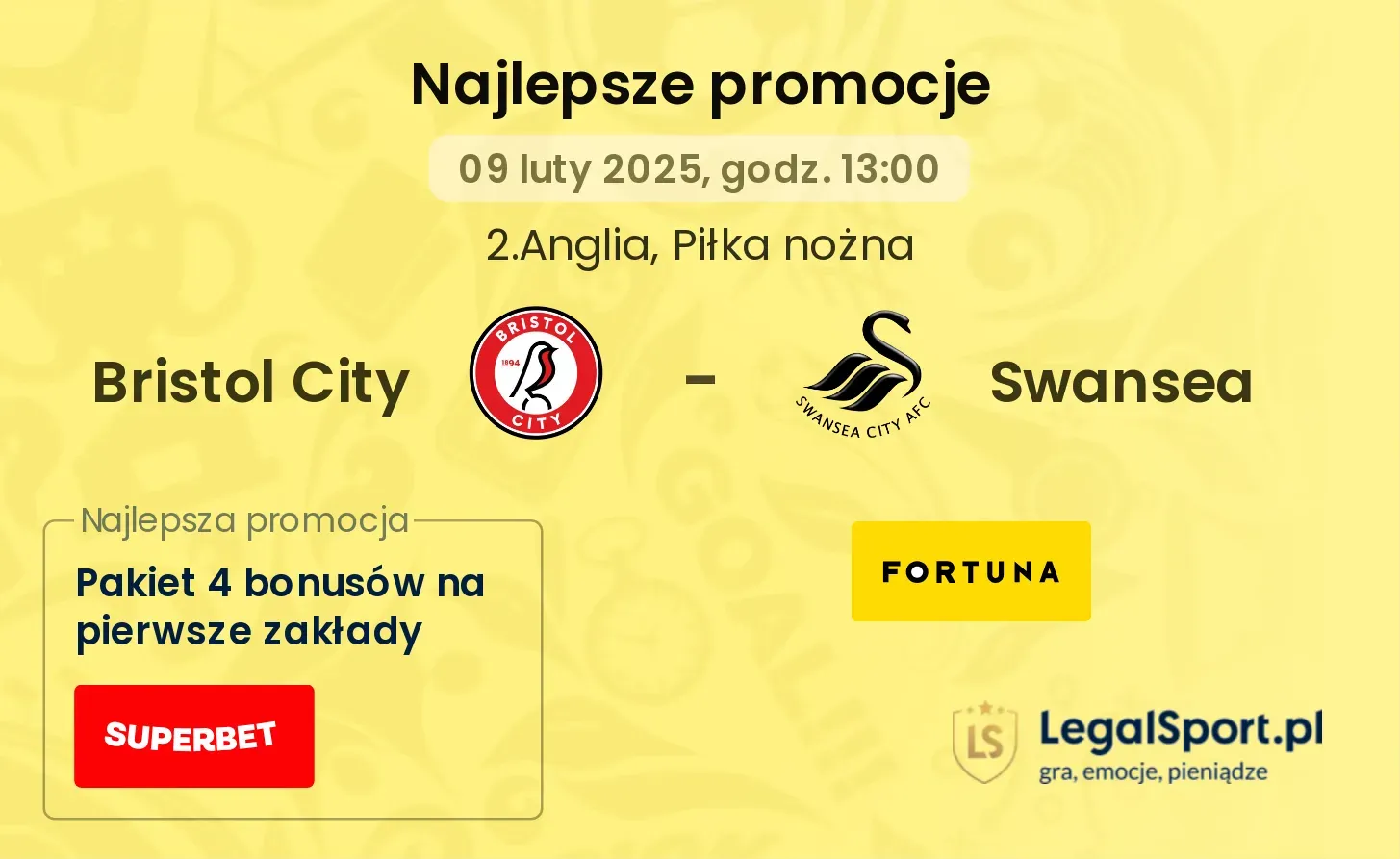 Swansea - Bristol City promocje bonusy na mecz