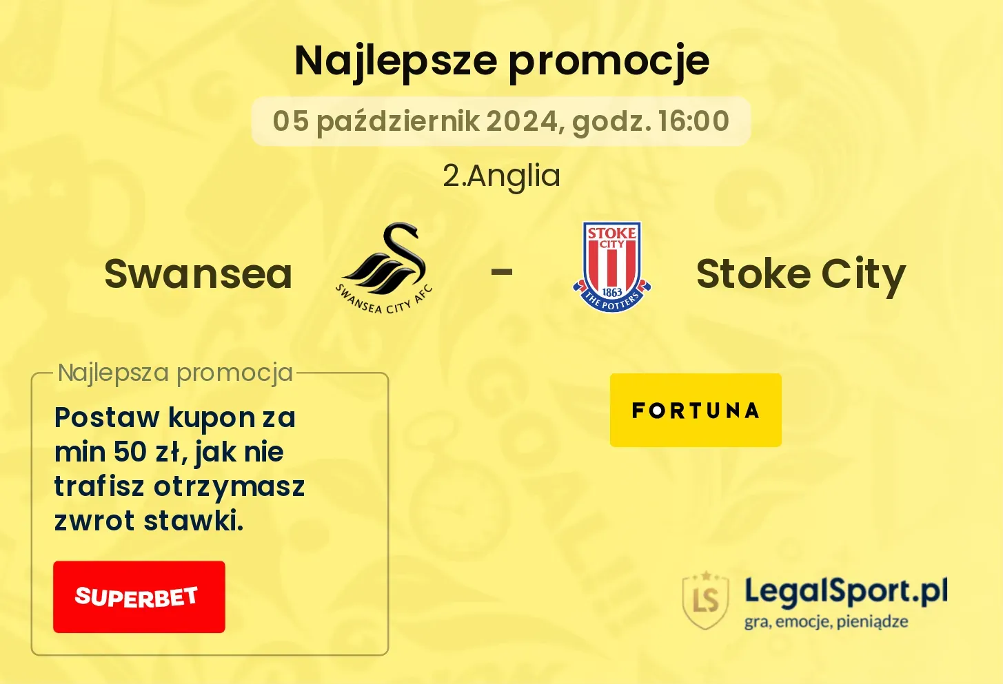 Swansea - Stoke City promocje bonusy na mecz