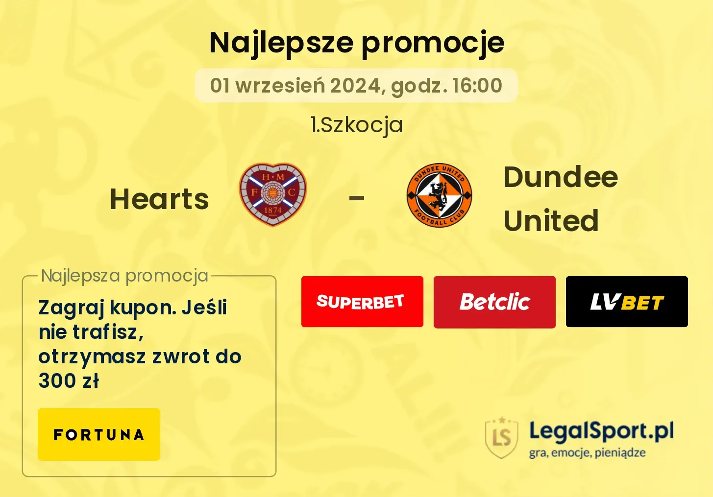 Hearts - Dundee United promocje bonusy na mecz