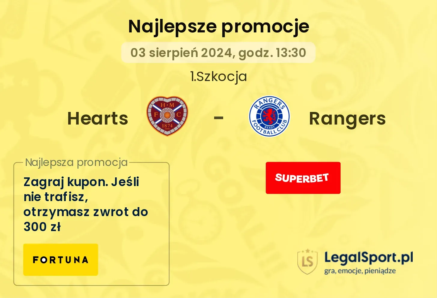 Hearts - Rangers promocje bonusy na mecz