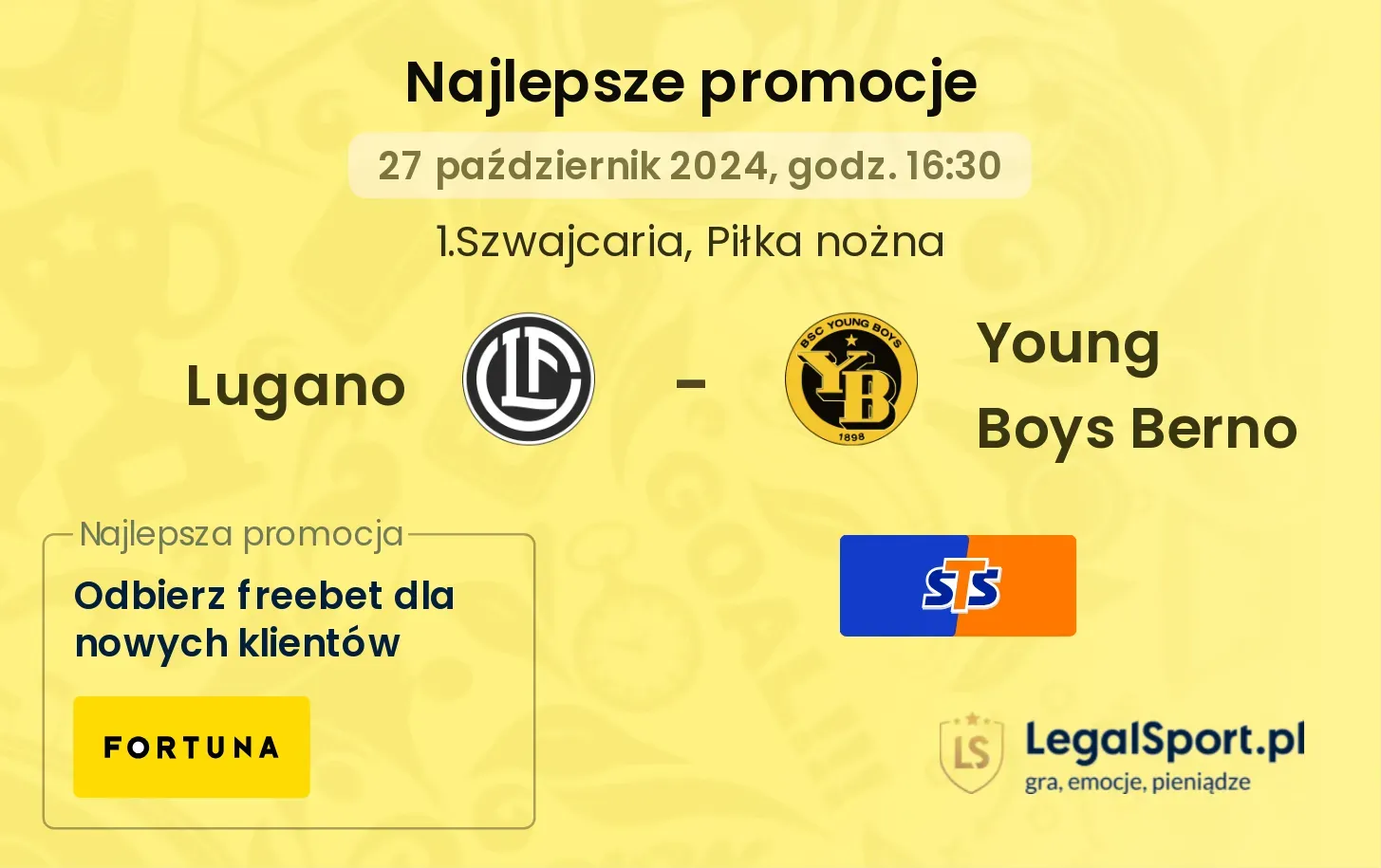 Lugano - Young Boys Berno promocje bonusy na mecz