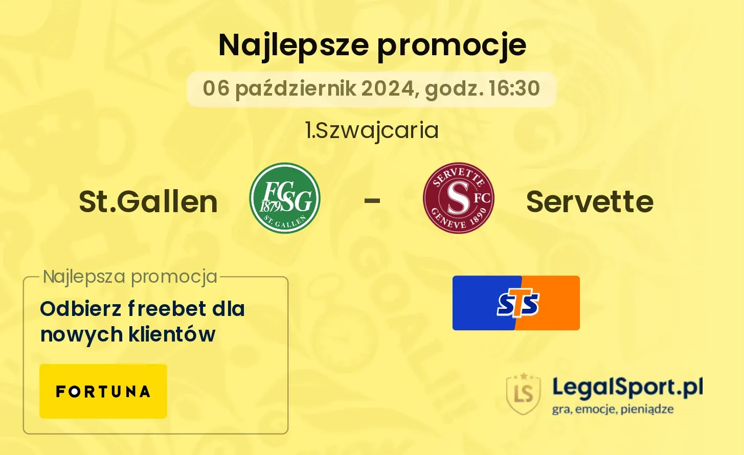 St.Gallen - Servette promocje bonusy na mecz