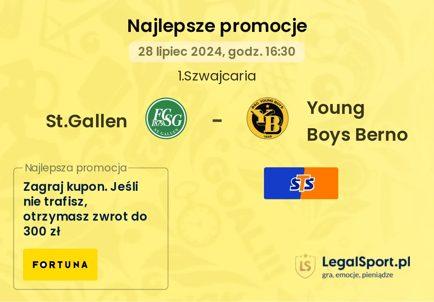 St.Gallen - Young Boys Berno promocje bonusy na mecz