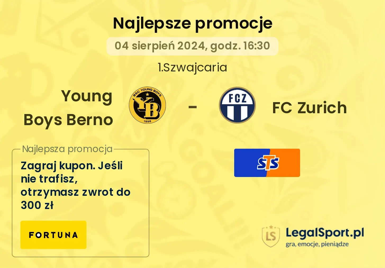 Young Boys Berno - FC Zurich promocje bonusy na mecz