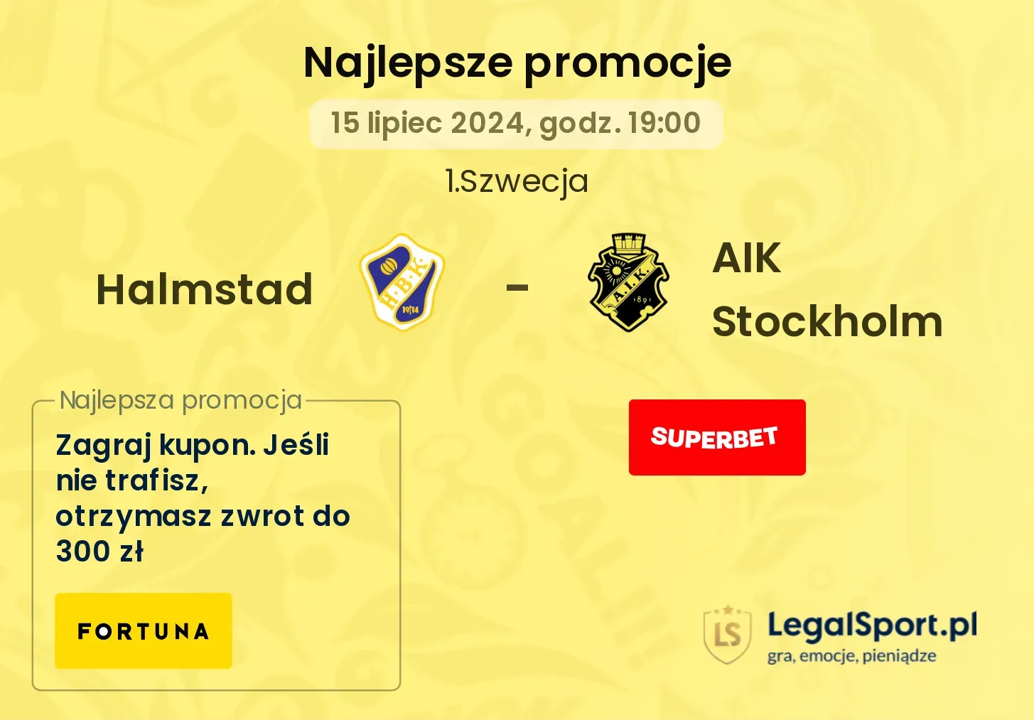 Halmstad - AIK Stockholm promocje bonusy na mecz