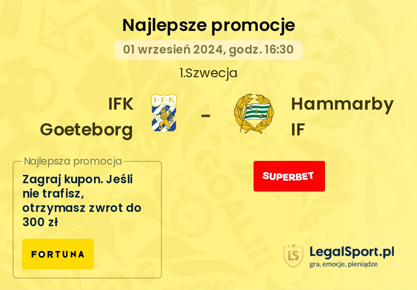 IFK Goeteborg - Hammarby IF promocje bonusy na mecz