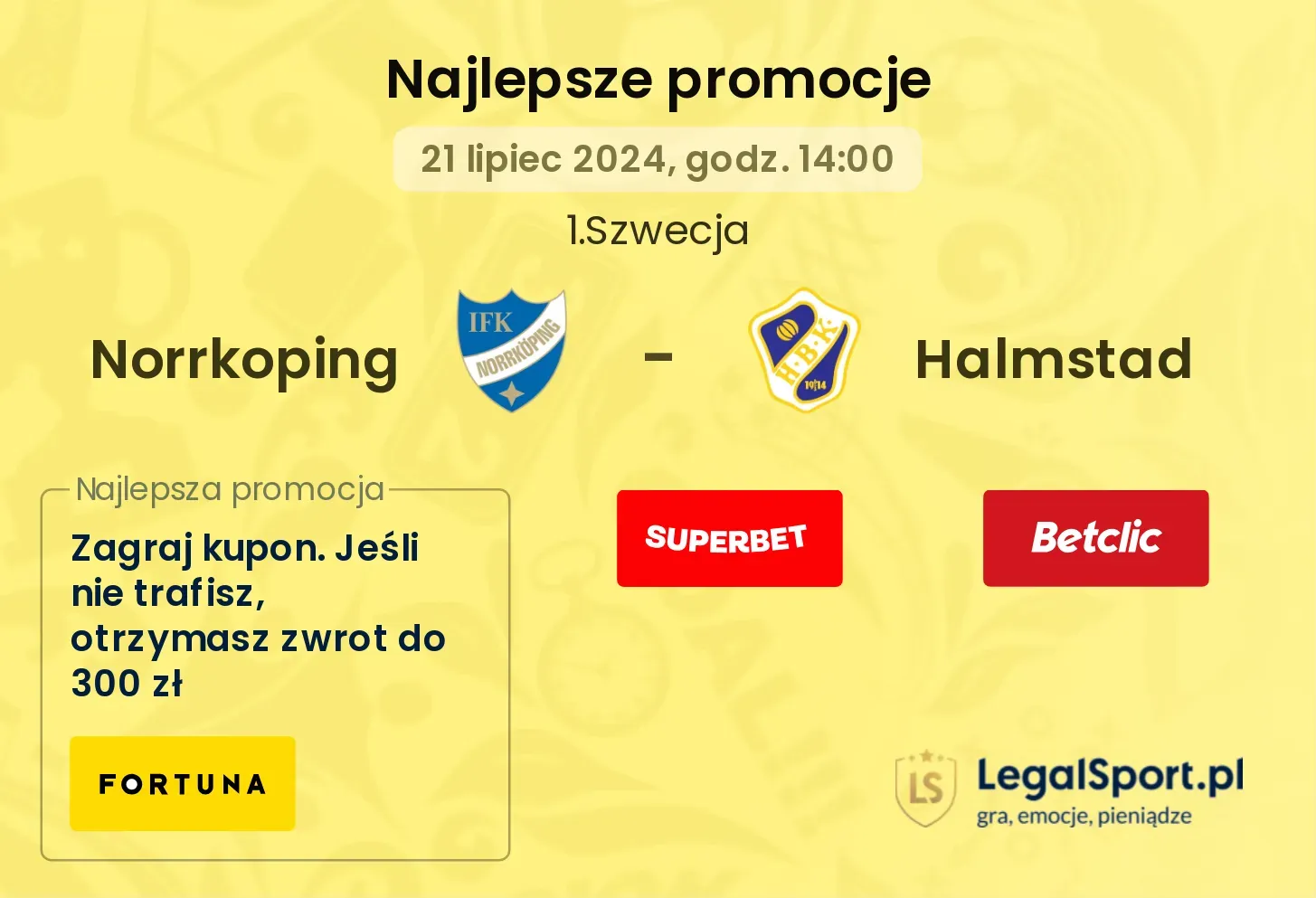 Norrkoping - Halmstad promocje bonusy na mecz