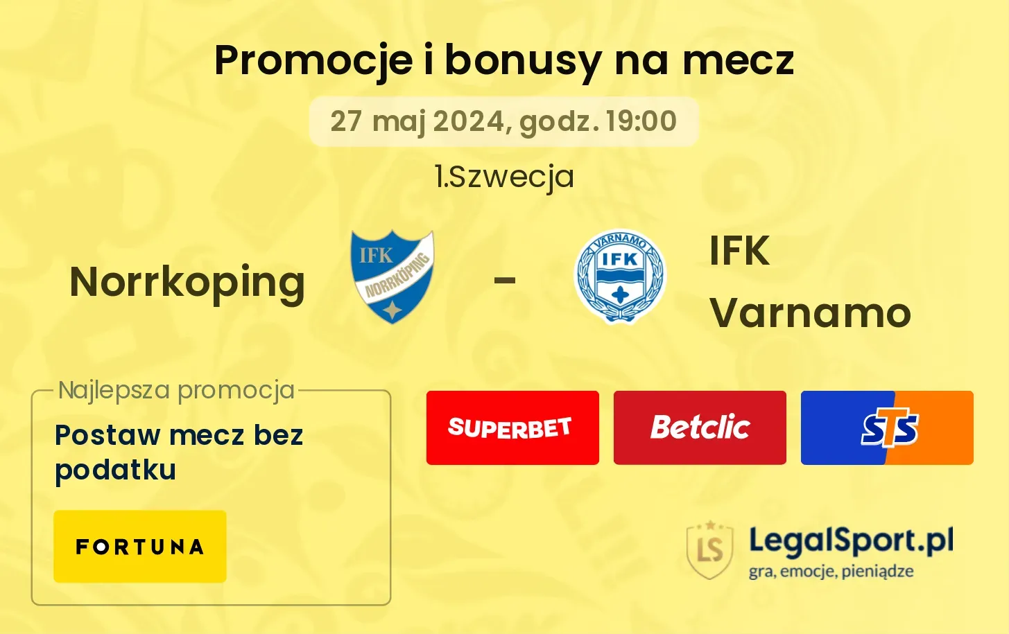 Norrkoping - IFK Varnamo promocje bonusy na mecz
