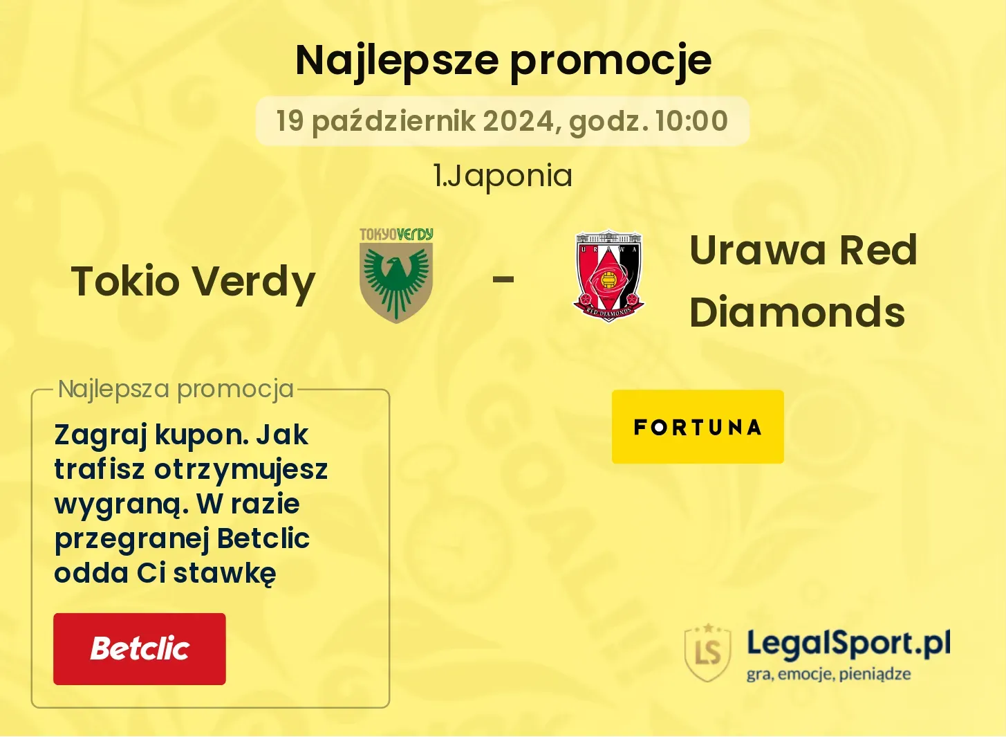 Tokio Verdy - Urawa Red Diamonds promocje bonusy na mecz