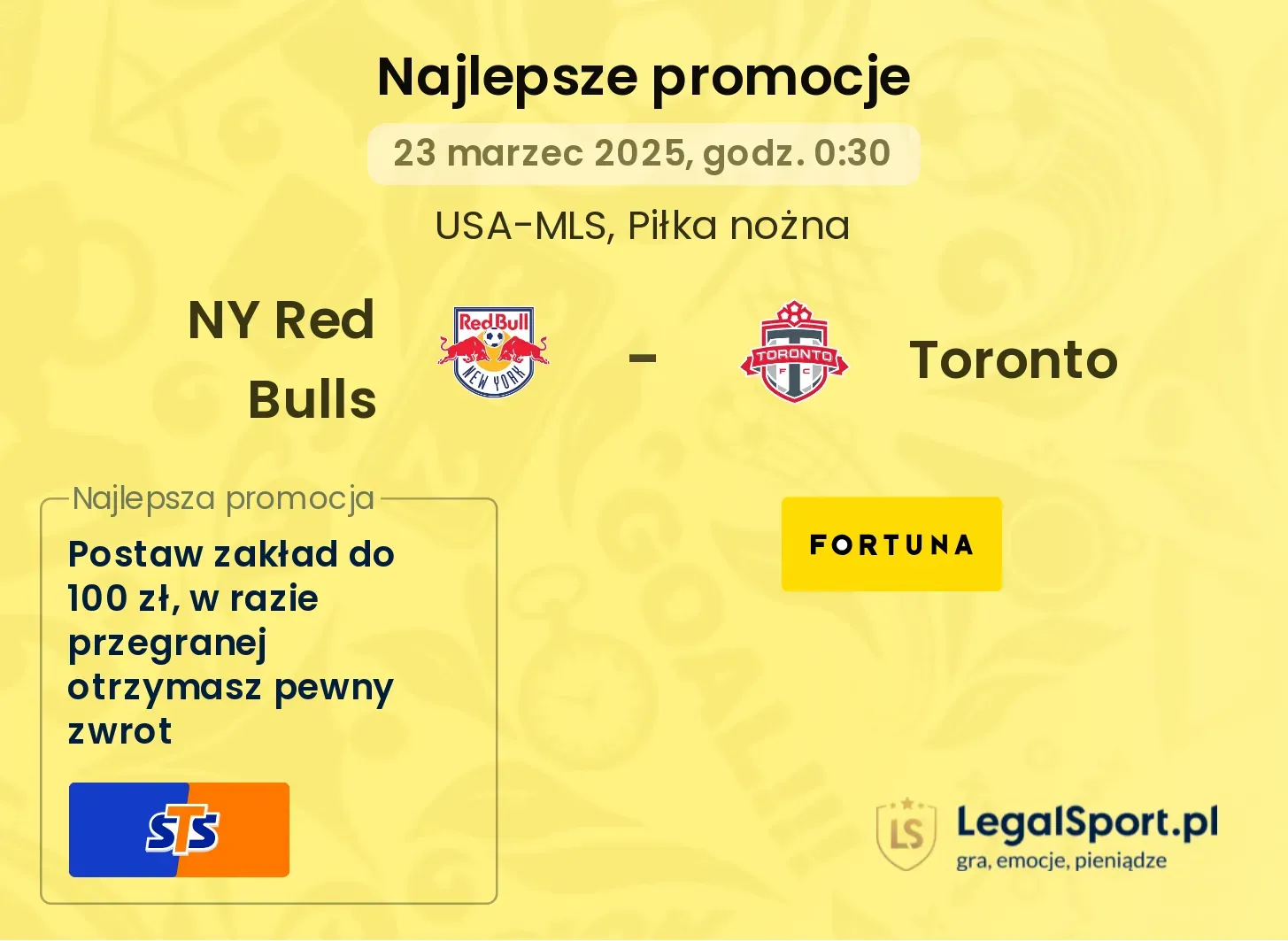 NY Red Bulls - Toronto promocje u bukmacherów