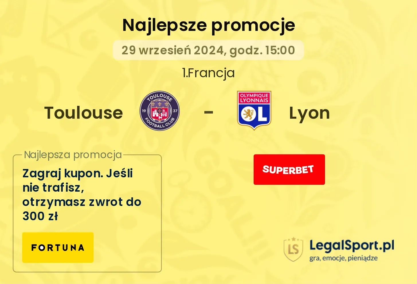 Toulouse - Lyon promocje bonusy na mecz