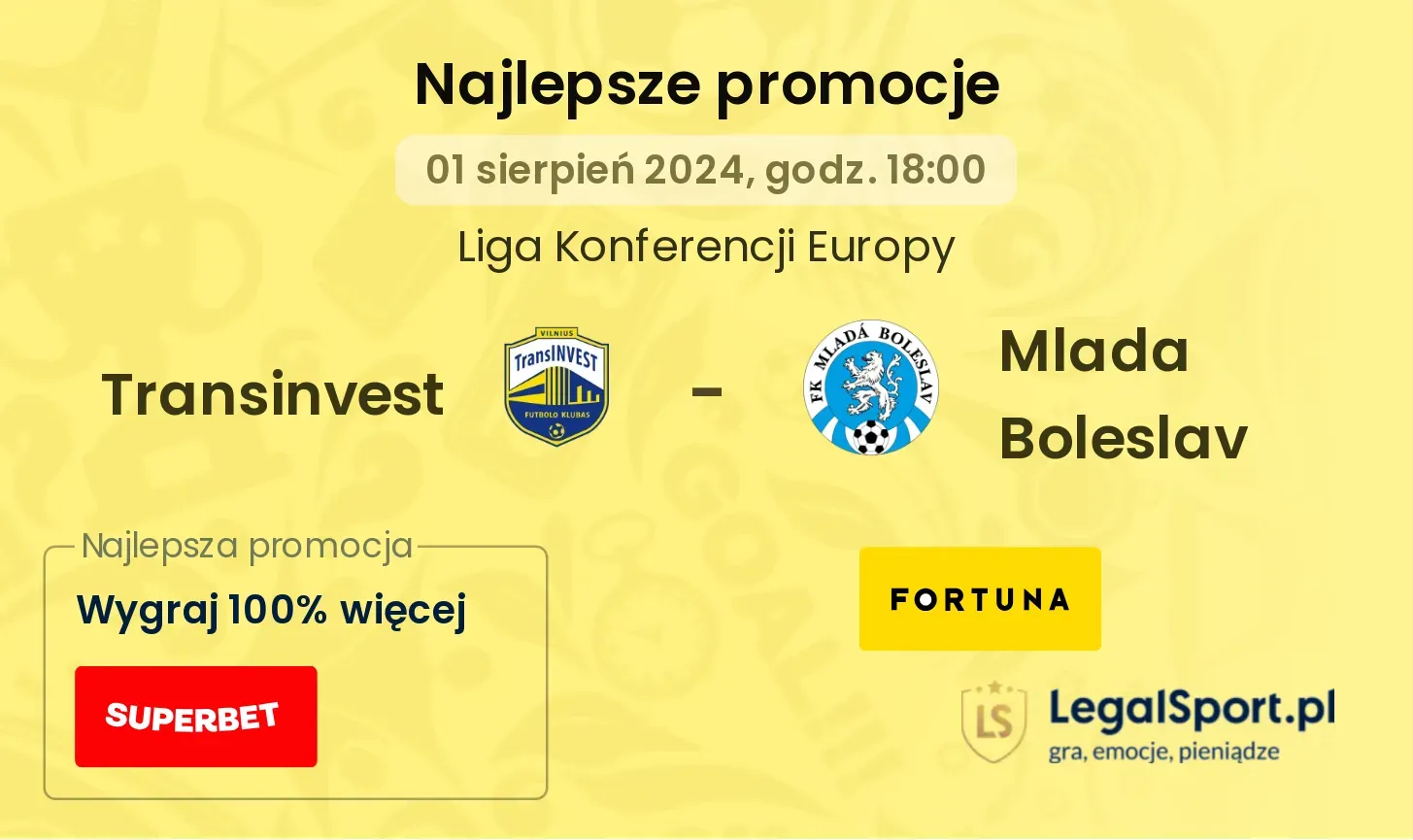 Transinvest - Mlada Boleslav  promocje bonusy na mecz