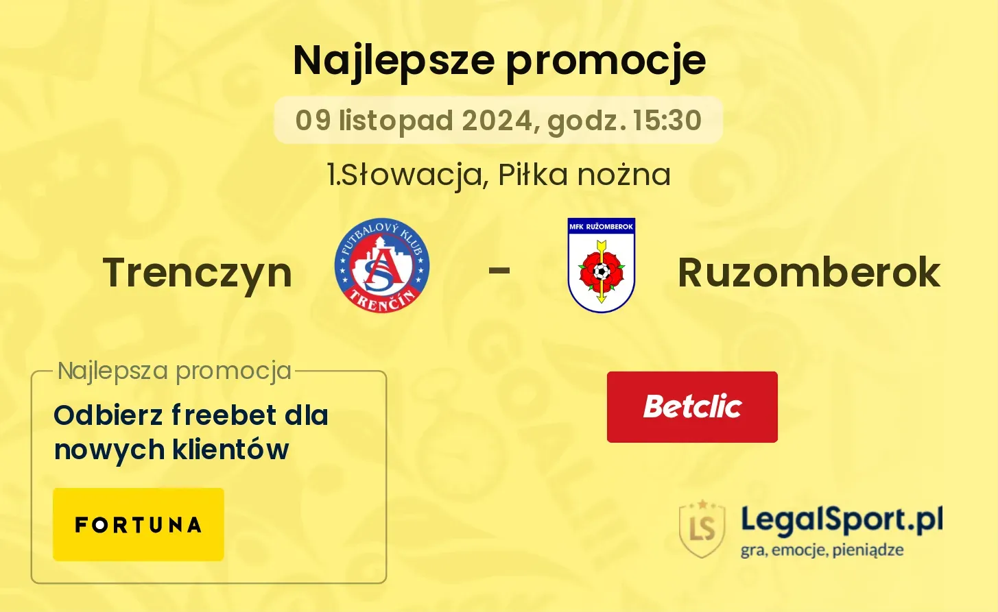 Trenczyn - Ruzomberok promocje bonusy na mecz