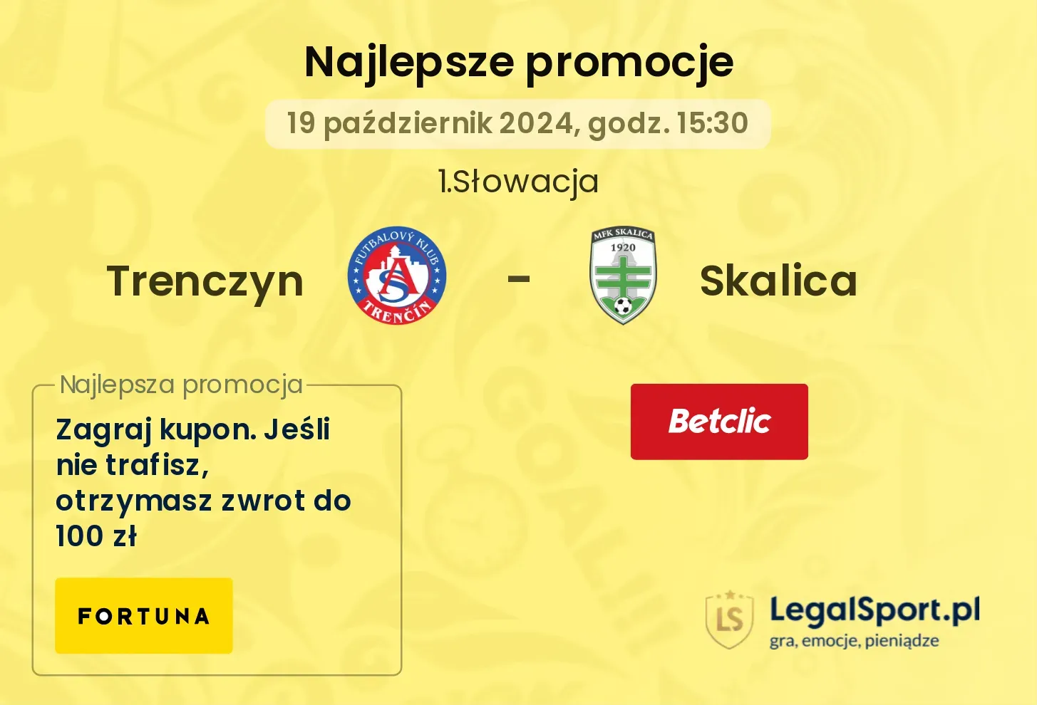 Trenczyn - Skalica promocje bonusy na mecz