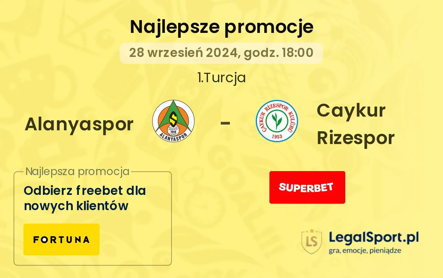 Alanyaspor - Caykur Rizespor promocje bonusy na mecz